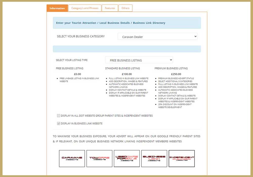 Parent Website Business Link